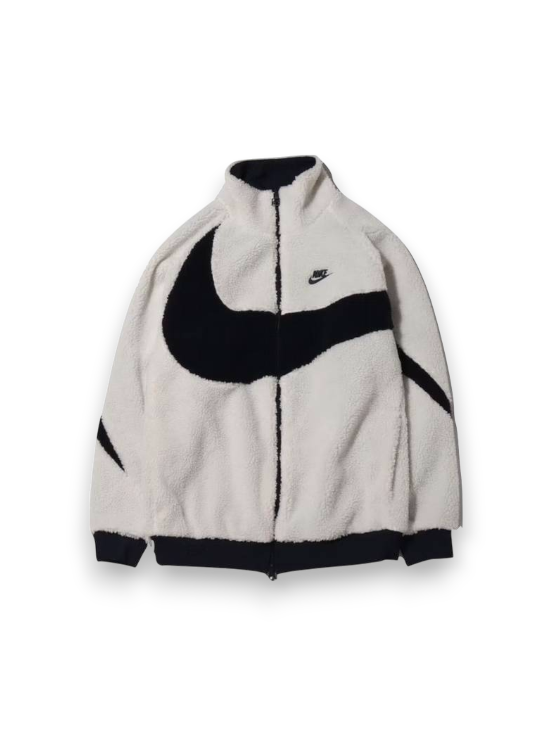 Nike Big Swoosh Reversible Boa Jacket (Asia Sizing) Black White