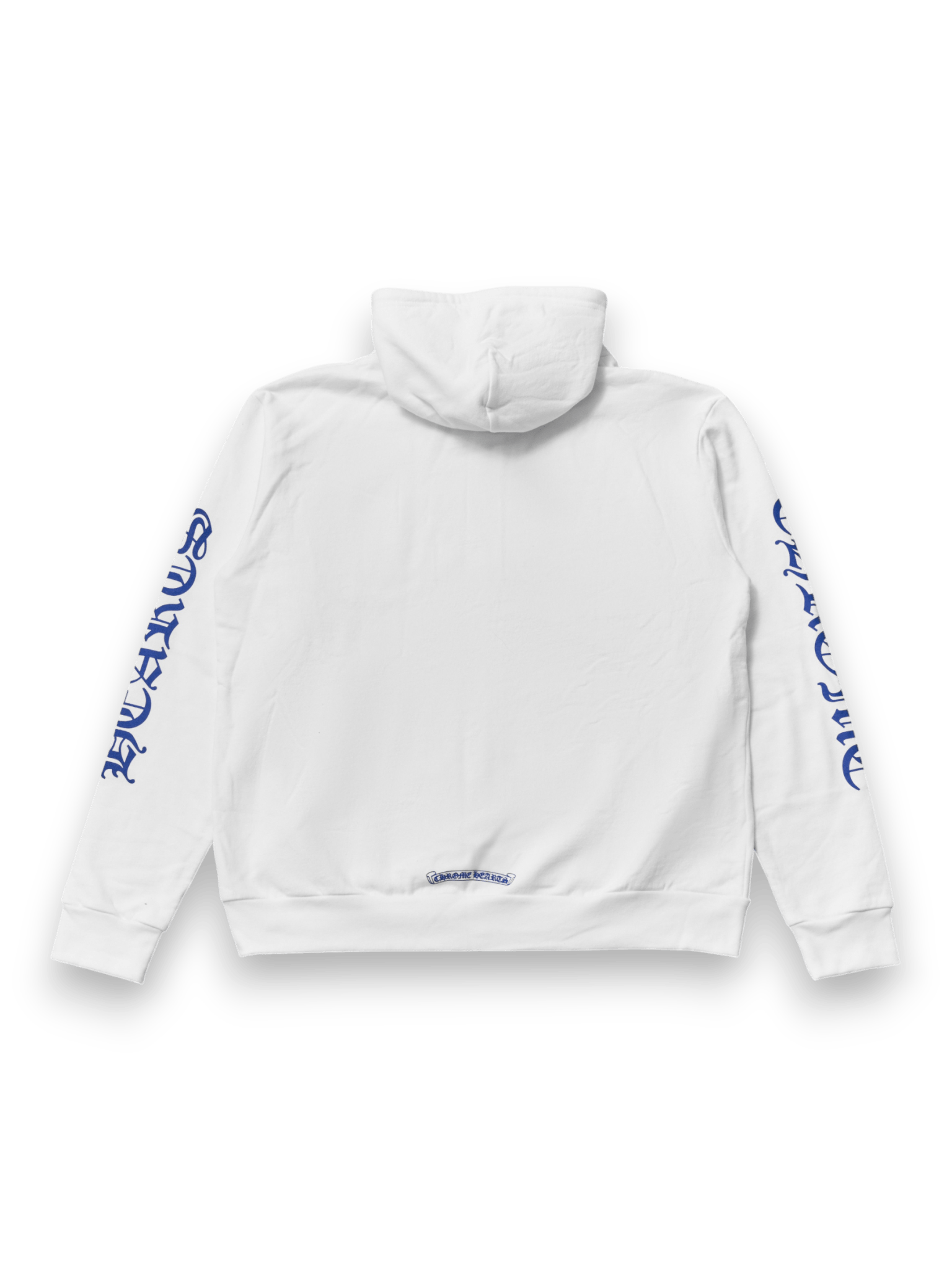 CHROME HEARTS FLEECE ZIP BLUE PRINT HOODIE WHITE