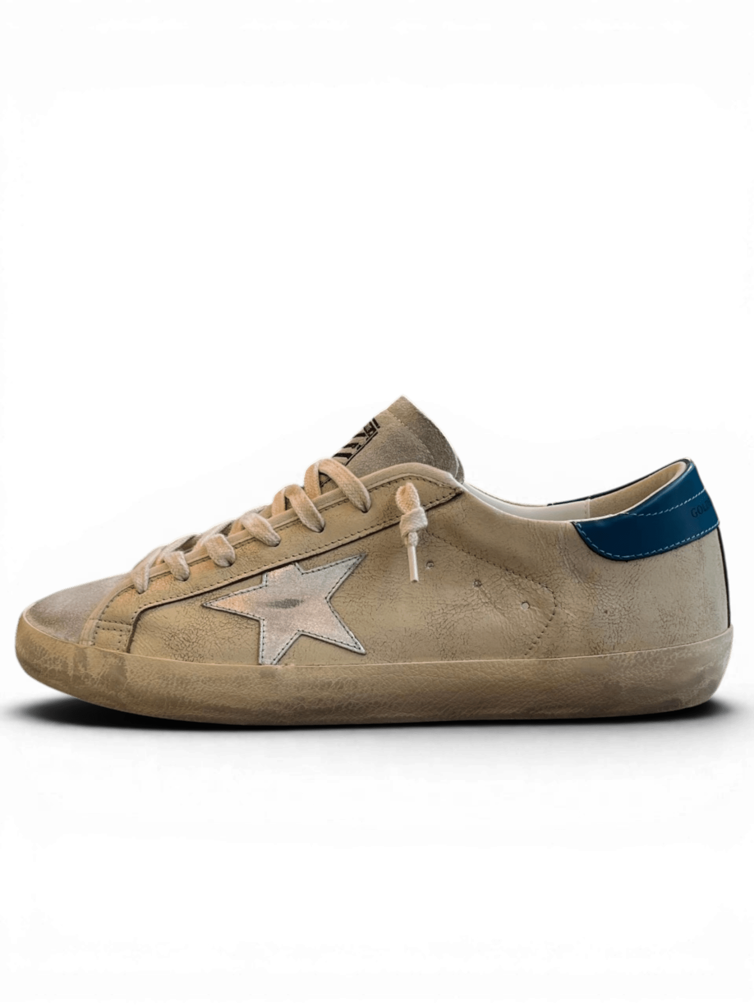 Golden Goose Super Star Classic With List Vintage Leather Upper Laminated Heel Ice