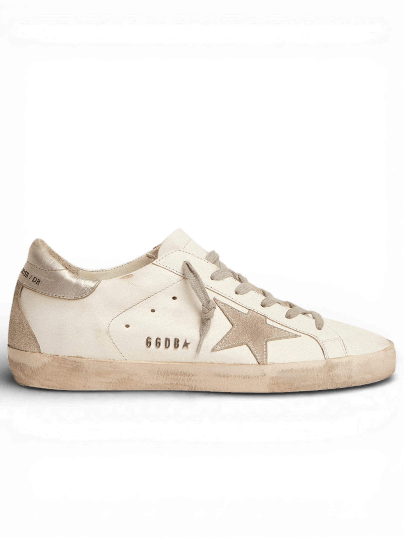 Golden Goose Super-Star White Upper Suede And Laminated Heel