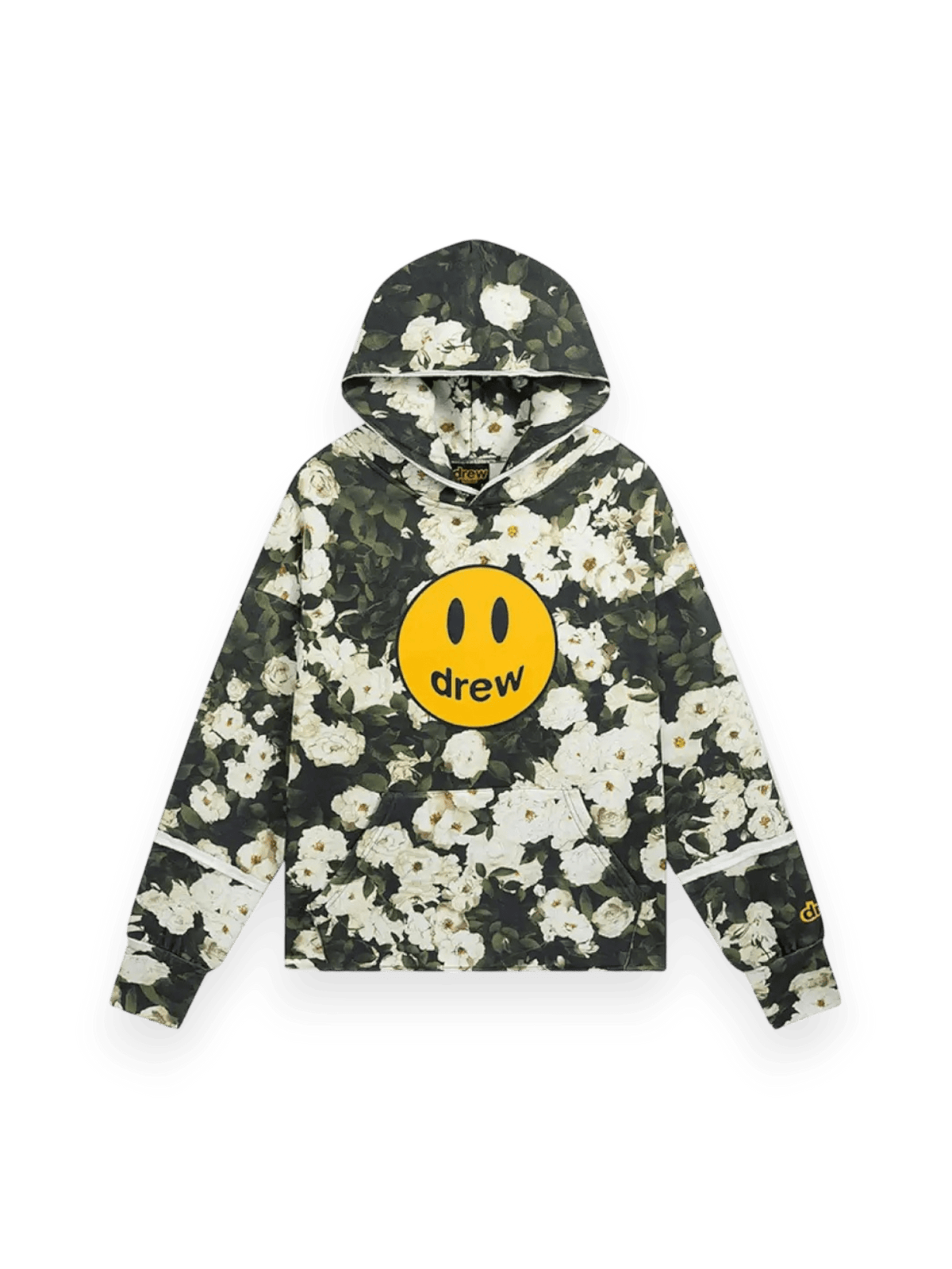 Drew House Floral Print Smiley Hoodie