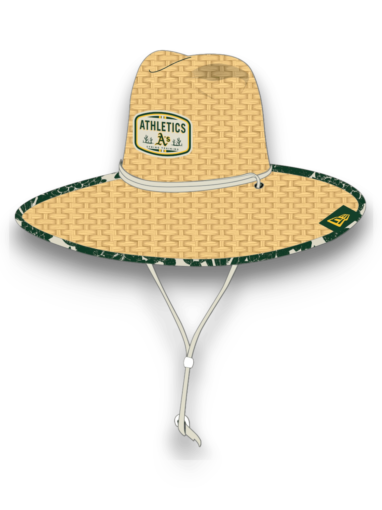 New Era Straw Hat Oakath Natural Green