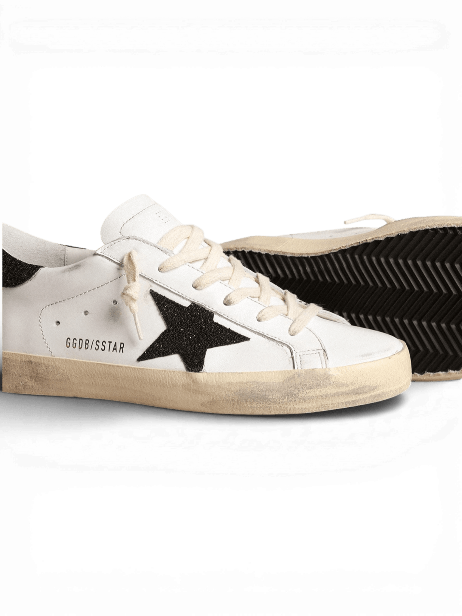 Golden Goose Super-Star White/Swarovski Black