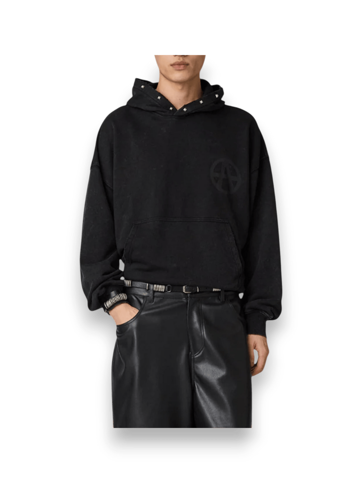 Acupuncture Studded Anarchy Hoodie