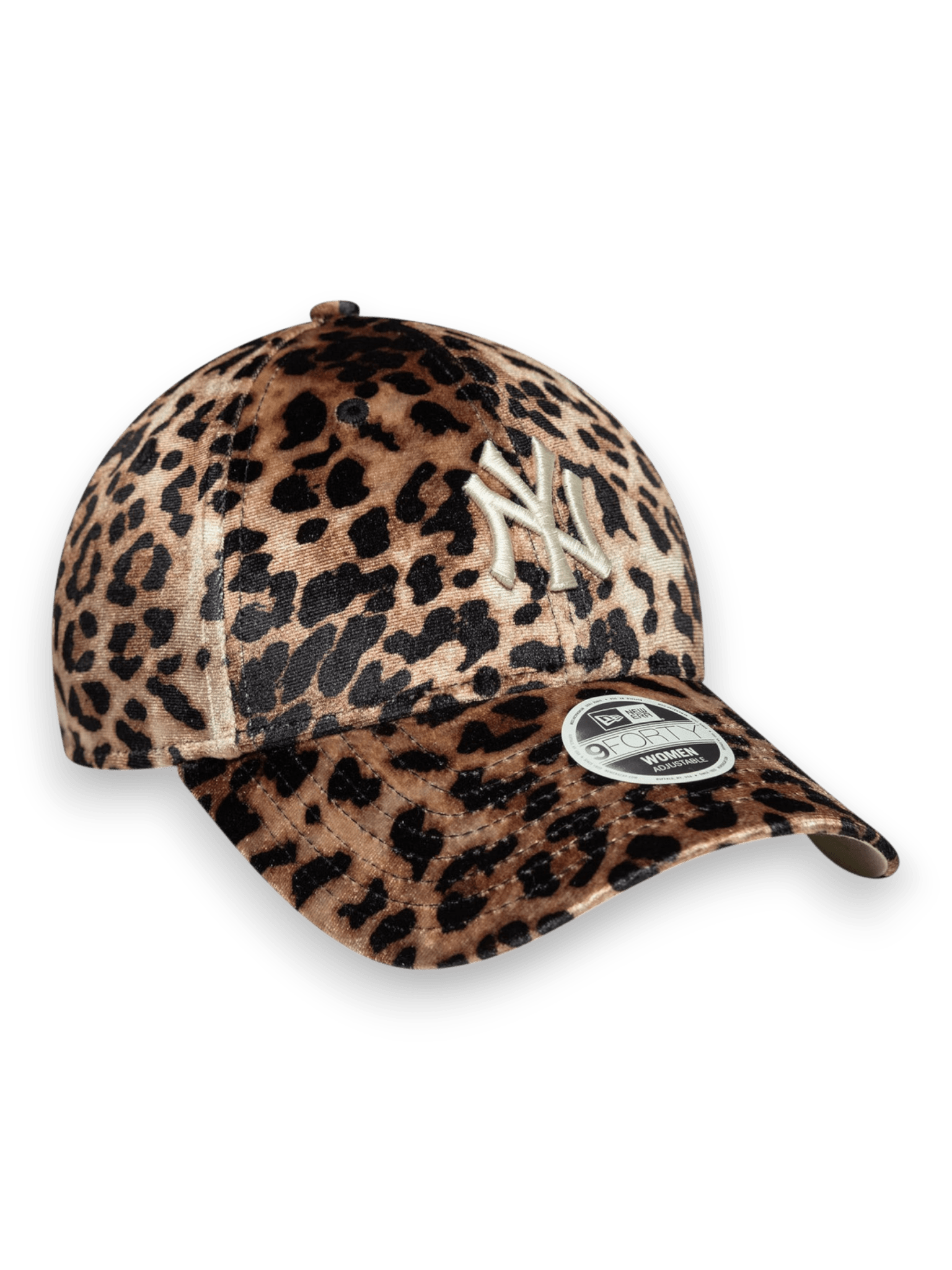 New York Yankees Womens MLB Leo Velour Dark Brown 9FORTY Adjustable Cap