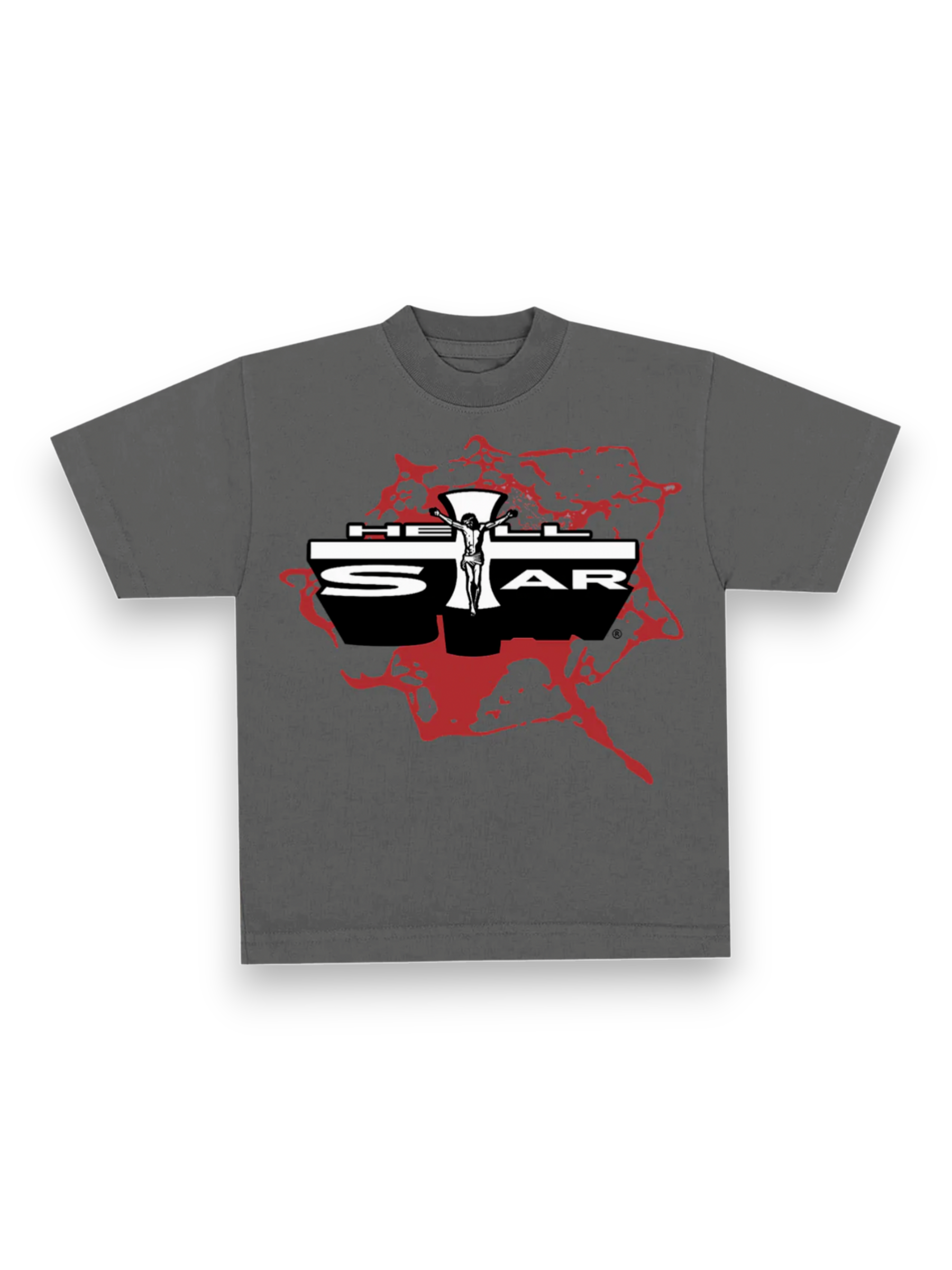 Hellstar Jesus-Emblem Shirt Grey