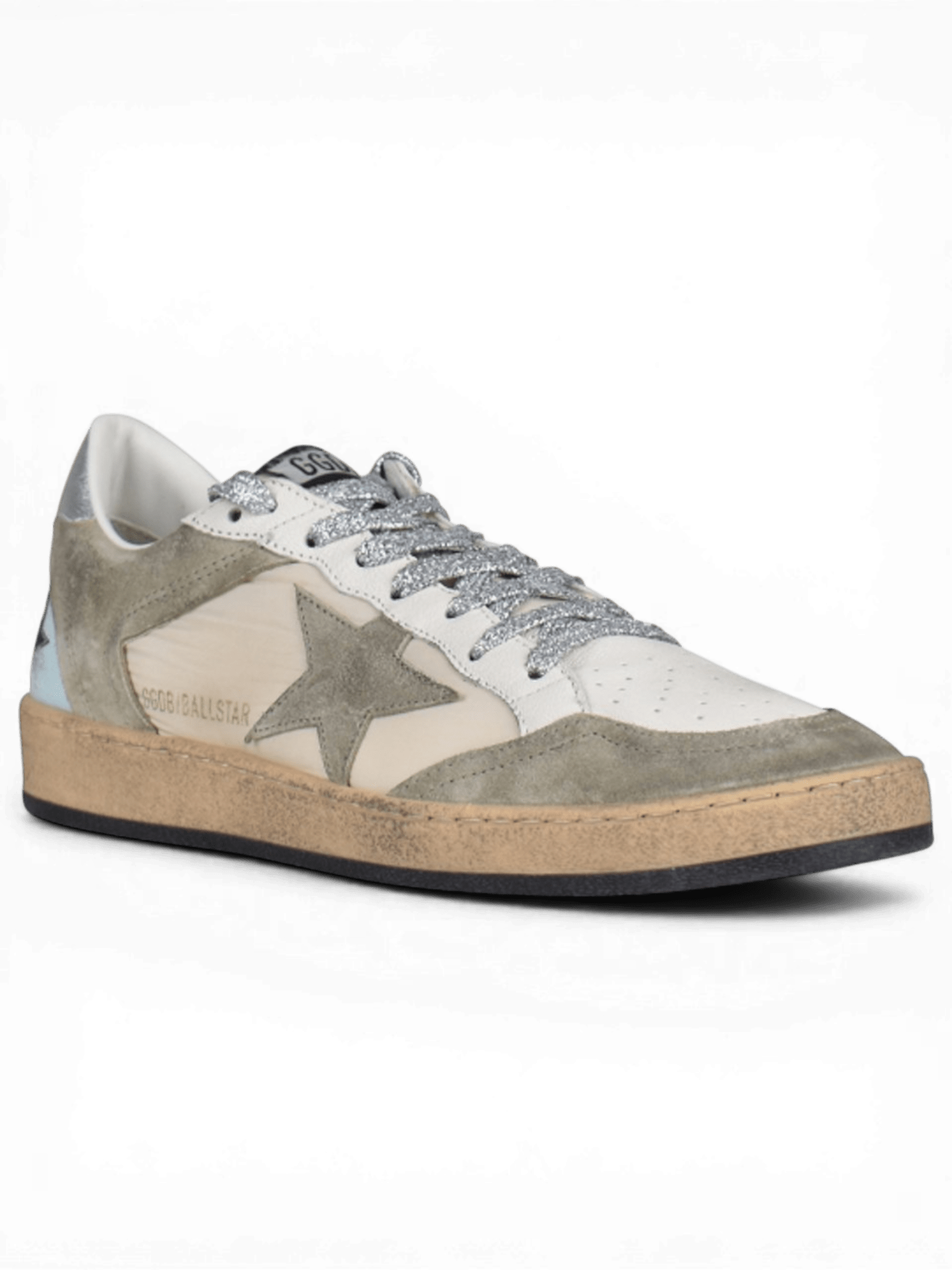 Golden Goose Ball-Star Vintage Leather Beige/Taupe/Silver