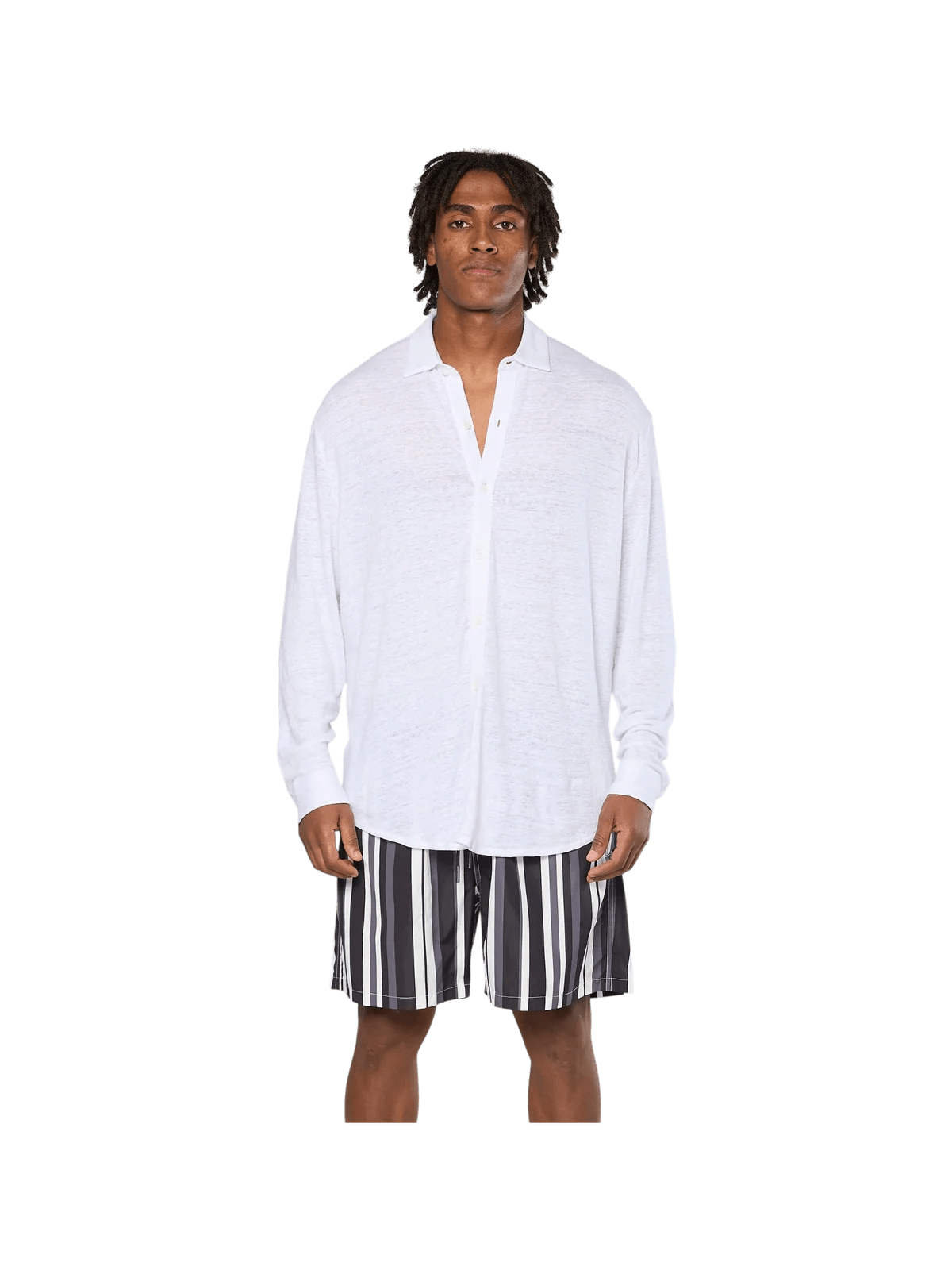 AINKER – Stripe 829 Black Swimwear