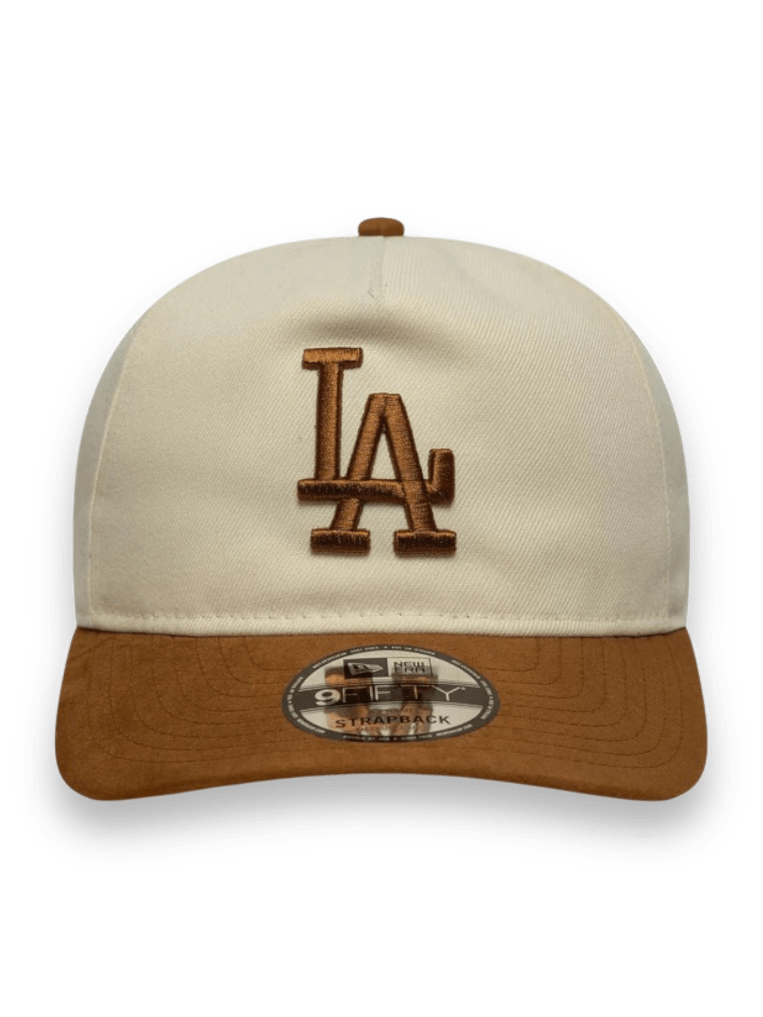New Era LA Dodgers MLB Suede Visor Light Beige 9FIFTY A-Frame Snapback Cap