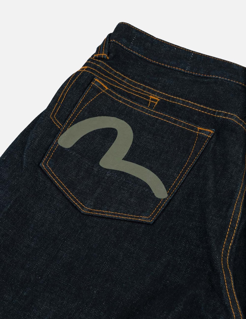 Evisu Grey & White Seagull Print Pocket Selvedge Jeans #2017