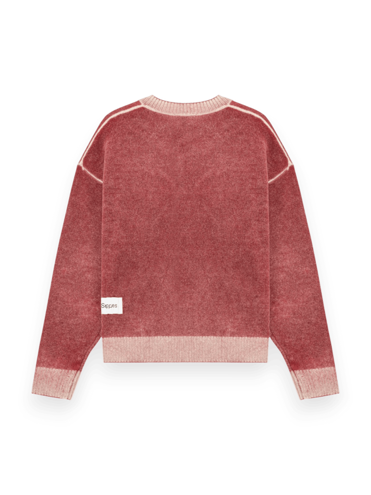 Amish Crew Neck Sweater In Wool Red