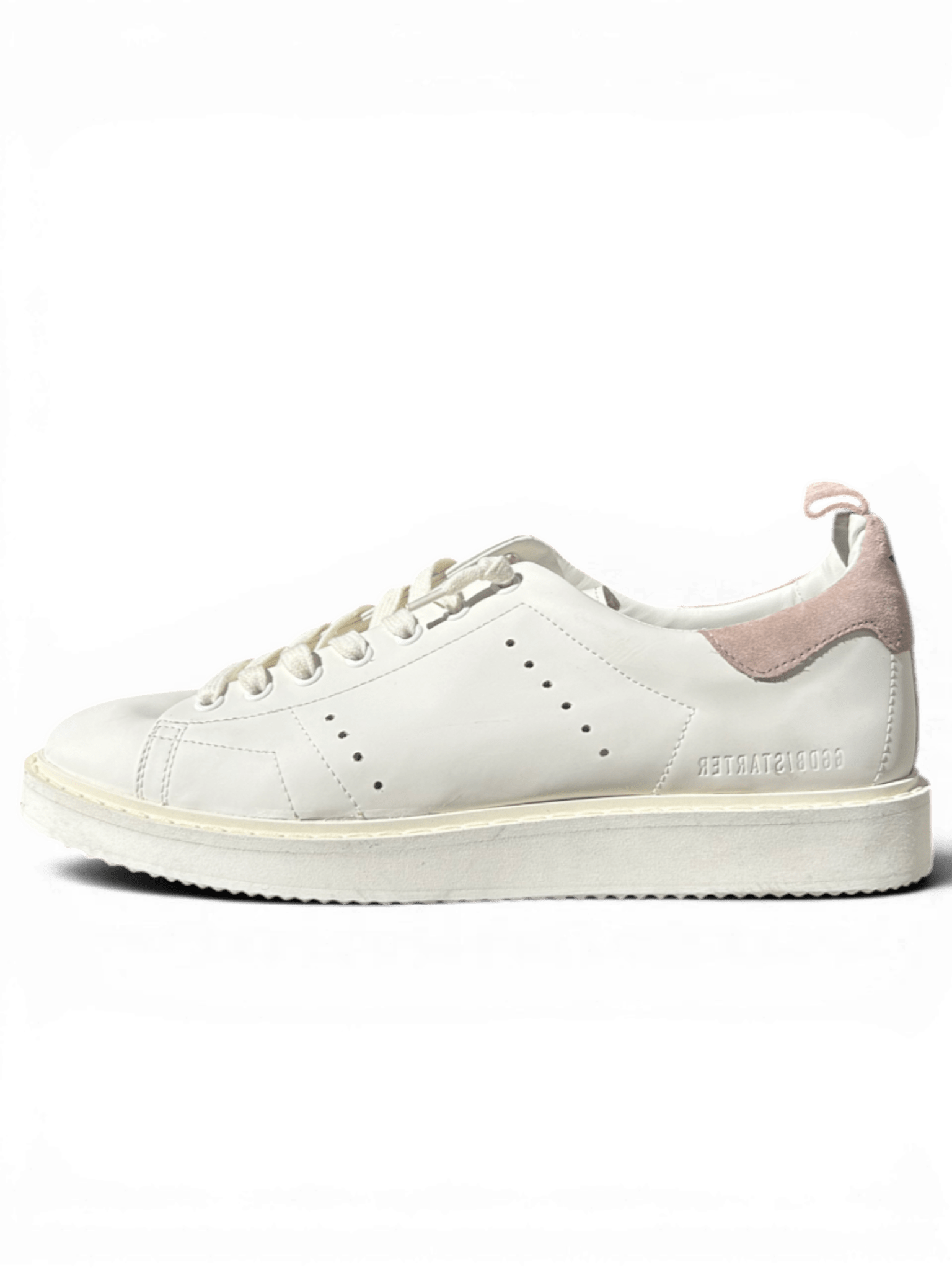 Golden Goose Starter White With Beige Heel
