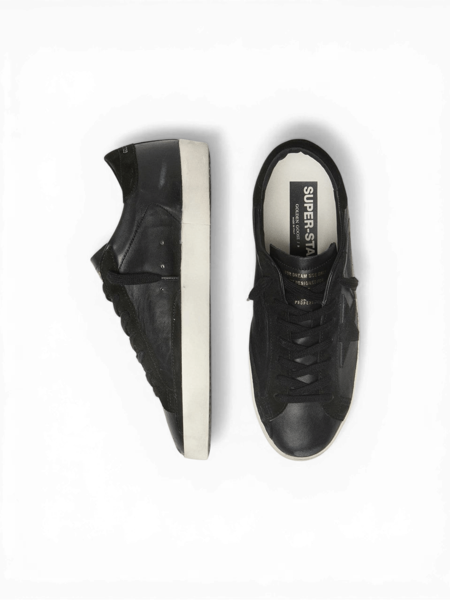 Golden Goose Super-Star Leather Black And Suede Star