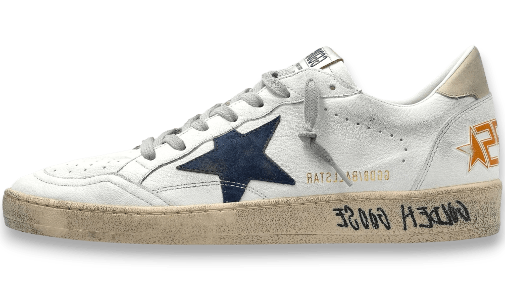 Golden Goose 'Ball Star' White Blue Ice