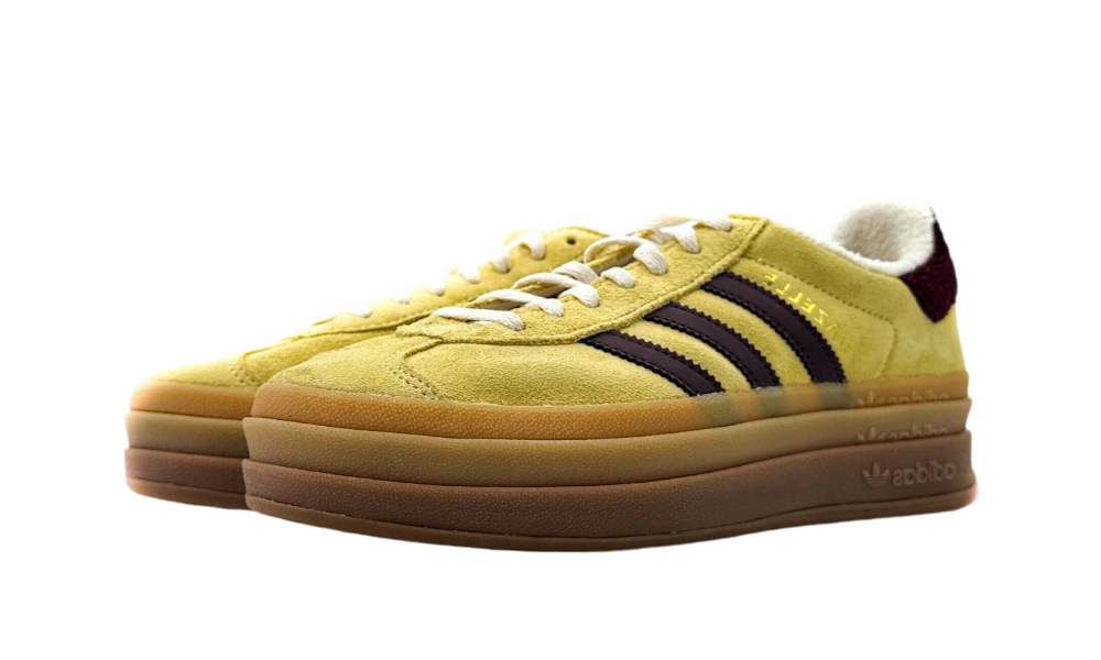 Adidas Gazelle Bold Almost Yellow Maroon