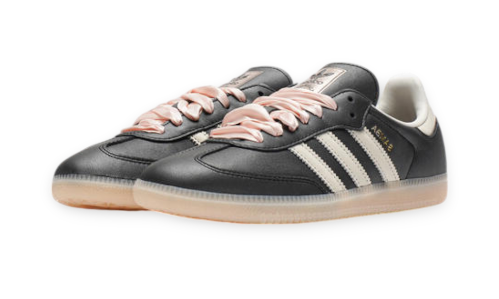 Adidas Samba OG Black Pink Ribbon Laces