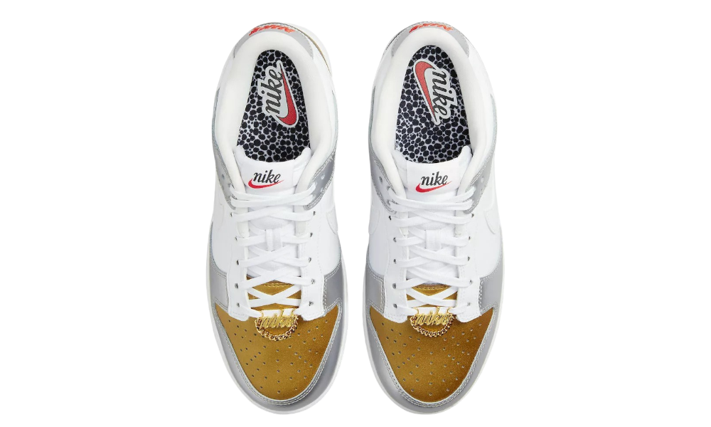 Dunk Low Gold White Silver