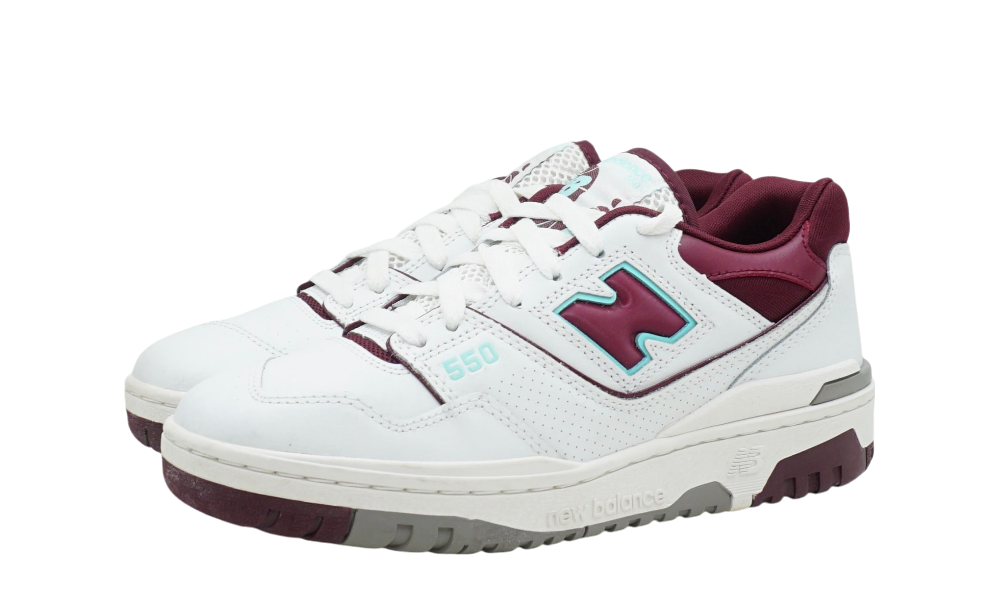 New Balance 550 Burgundy Cyan