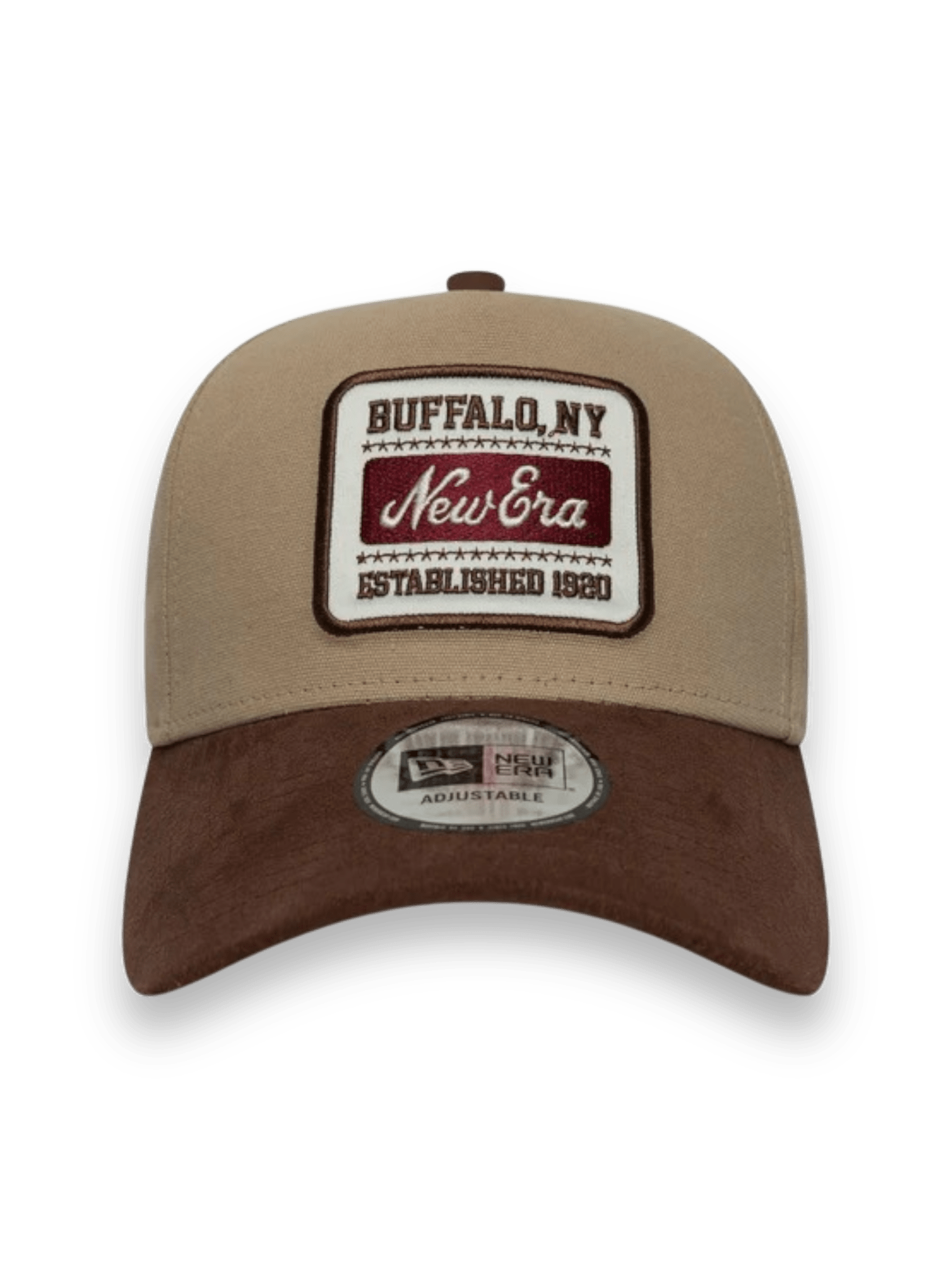 New Era Patch Suede Light Beige 9FORTY E-Frame Cap