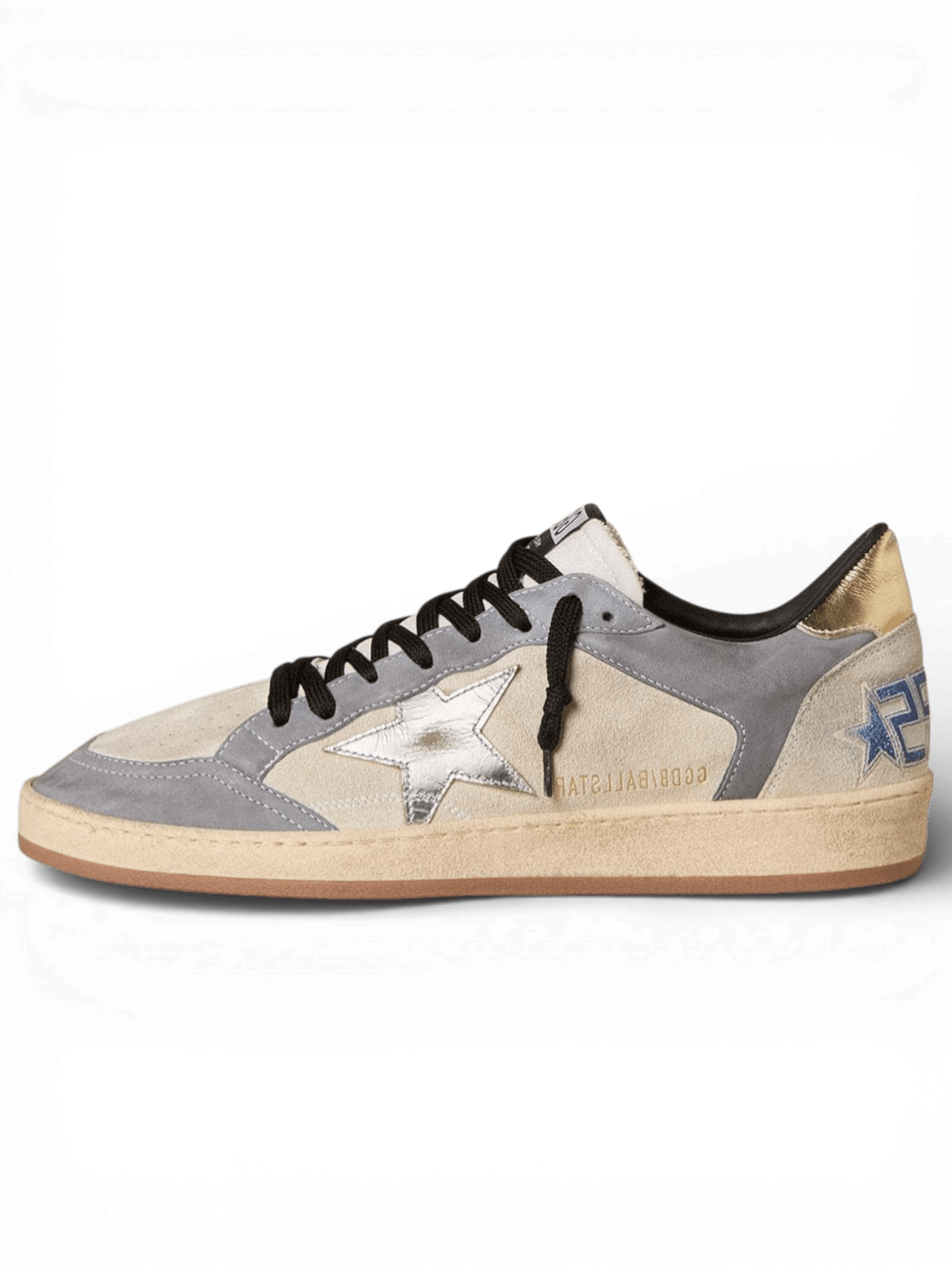 Golden Goose Ball-Star in Nabuk Laminated Star And Heel