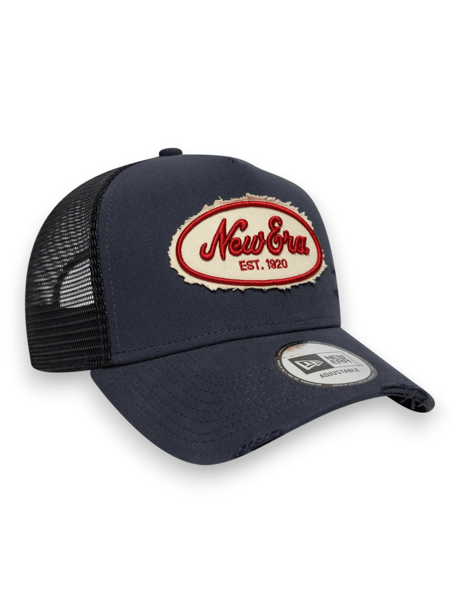 New Era 9FORTY A-Frame Trucker New Era Canvas Distressed Blu Navy