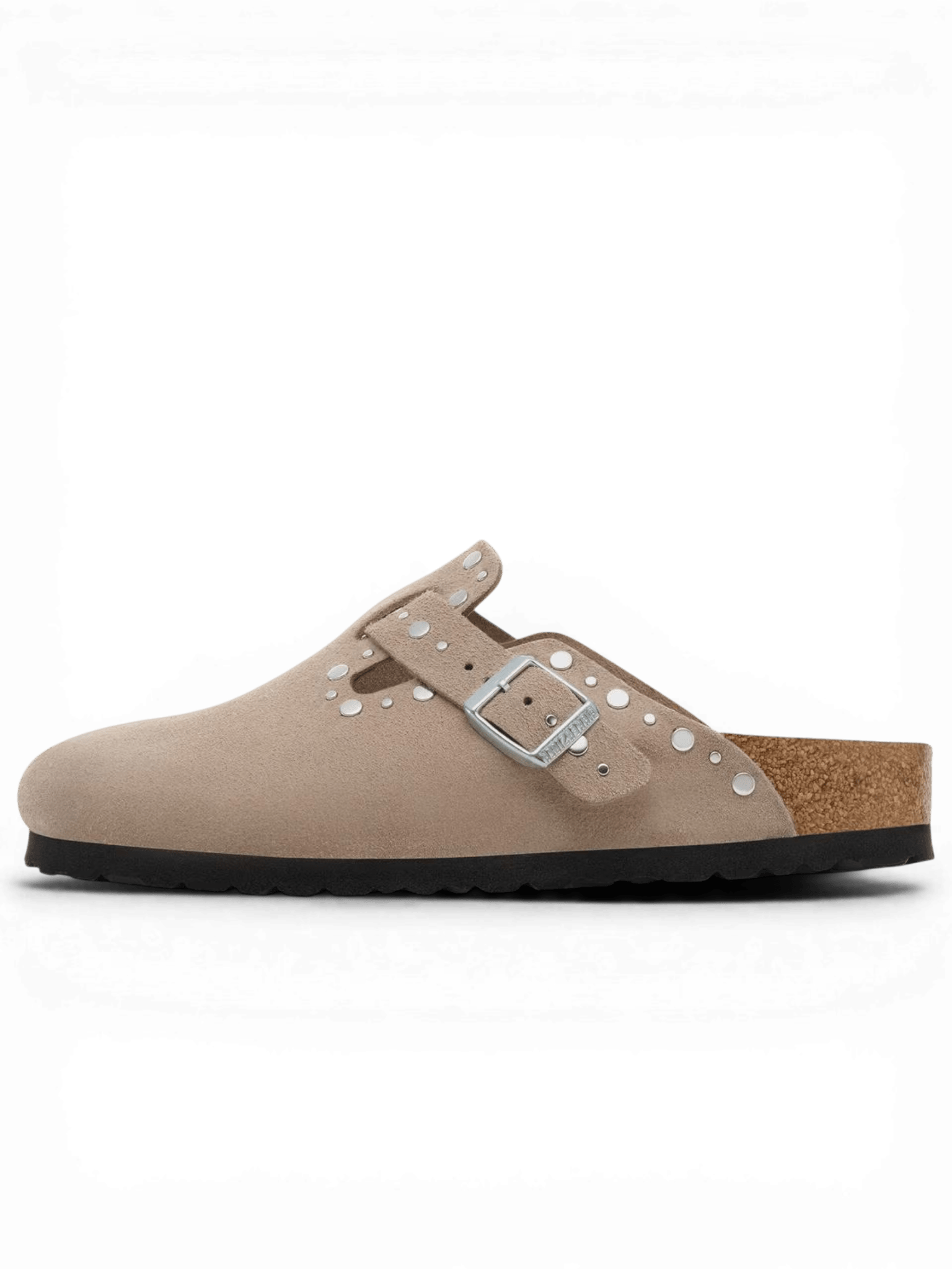 Birkenstock Boston Rivets Pelle scamosciata Taupe