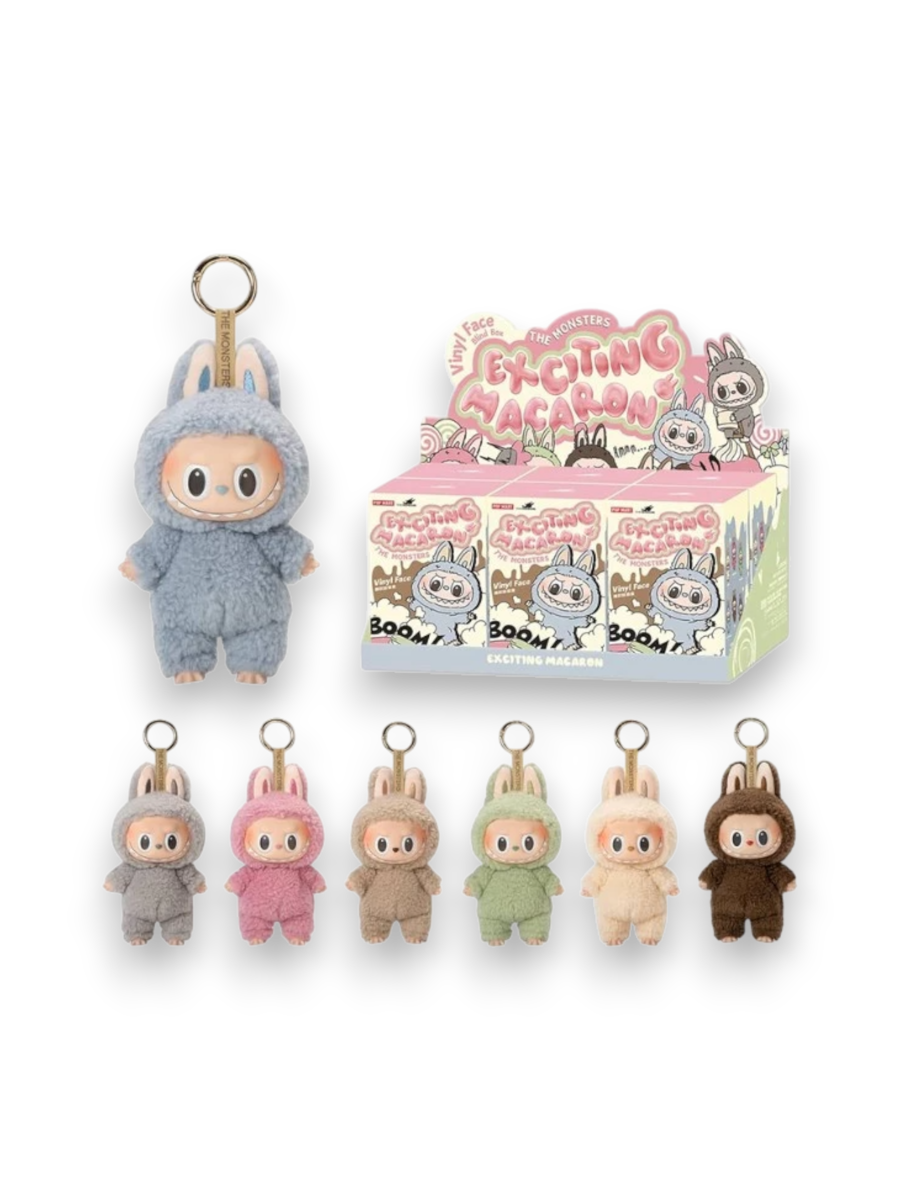 Pop Mart Labubu The Monsters Tasty Macarons Vinyl Plush Pendant Full Set