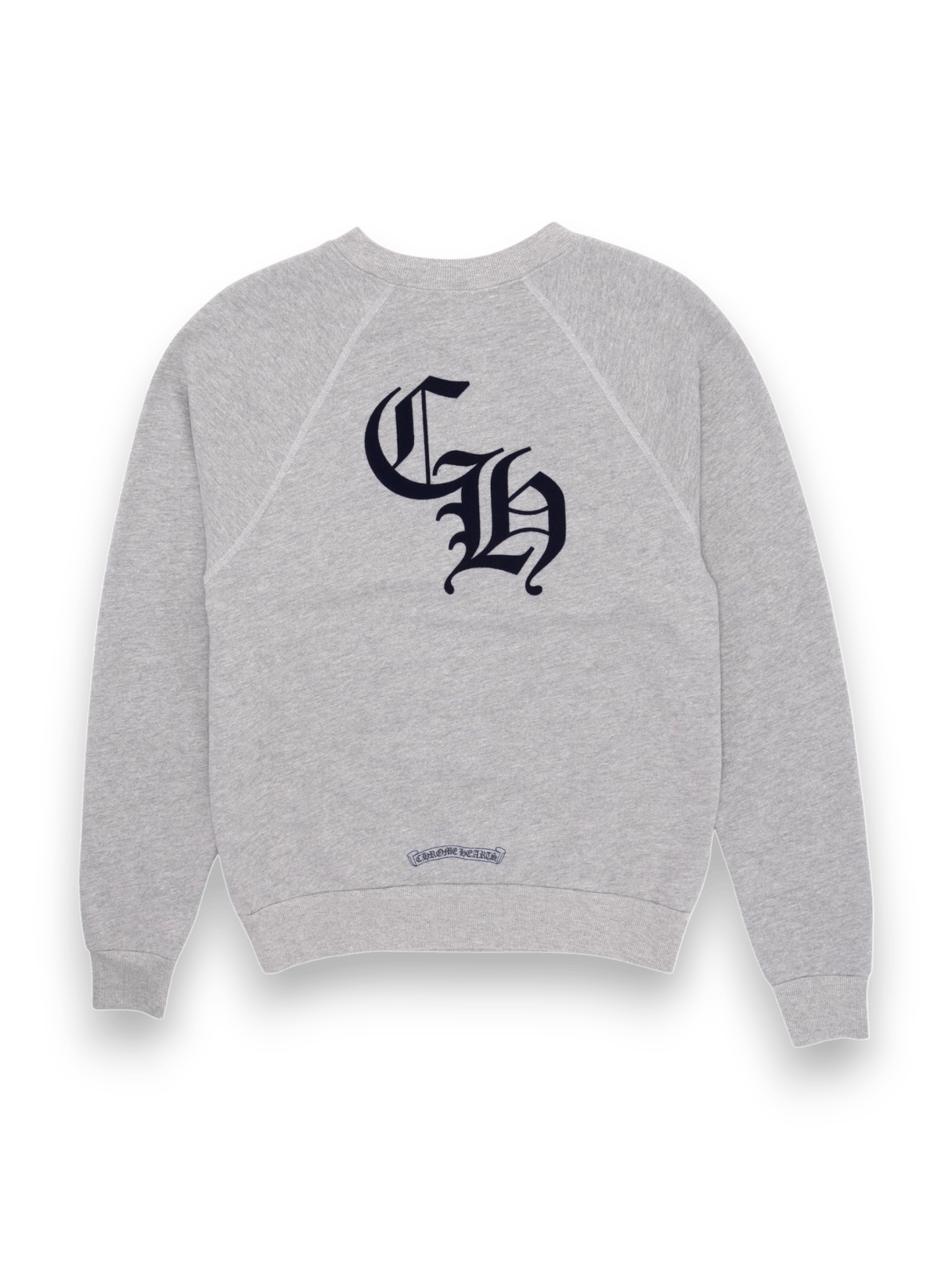 Chrome Hearts Cemetery Cross Crewneck Sweatshirt Grey Dark blue / navy crosses