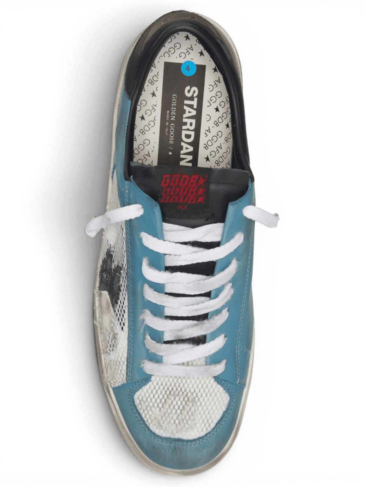 Golden Goose Stardan Petroleum, White And Black