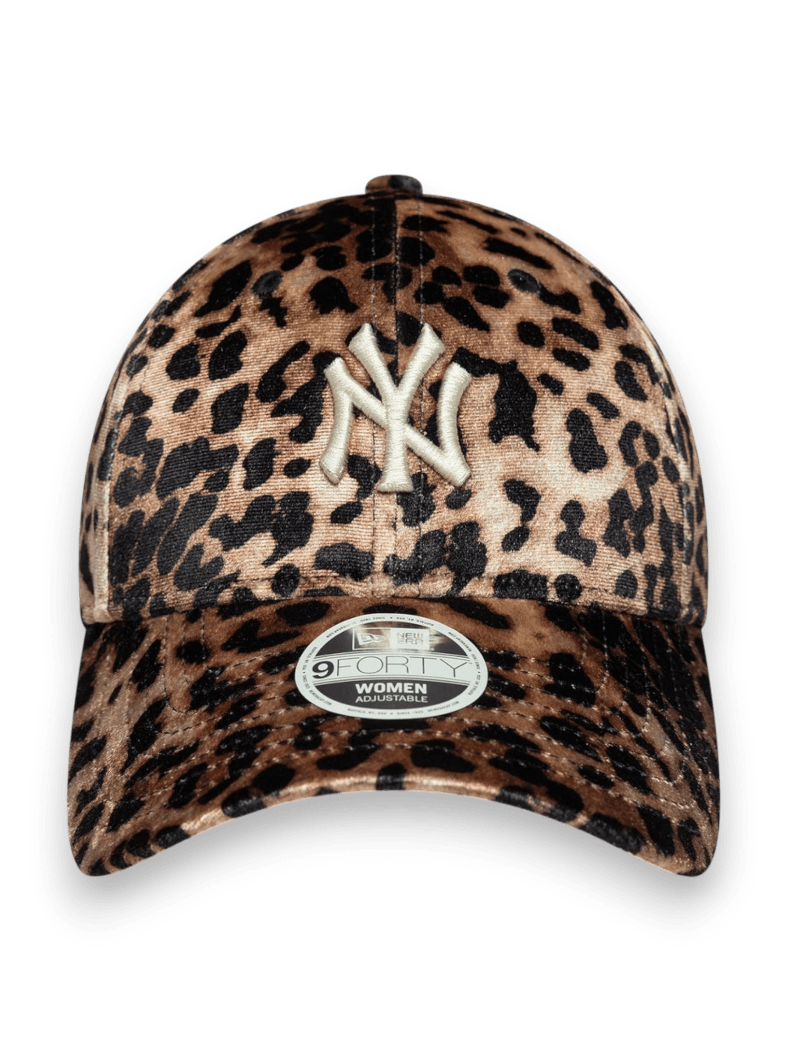 New York Yankees Womens MLB Leo Velour Dark Brown 9FORTY Adjustable Cap
