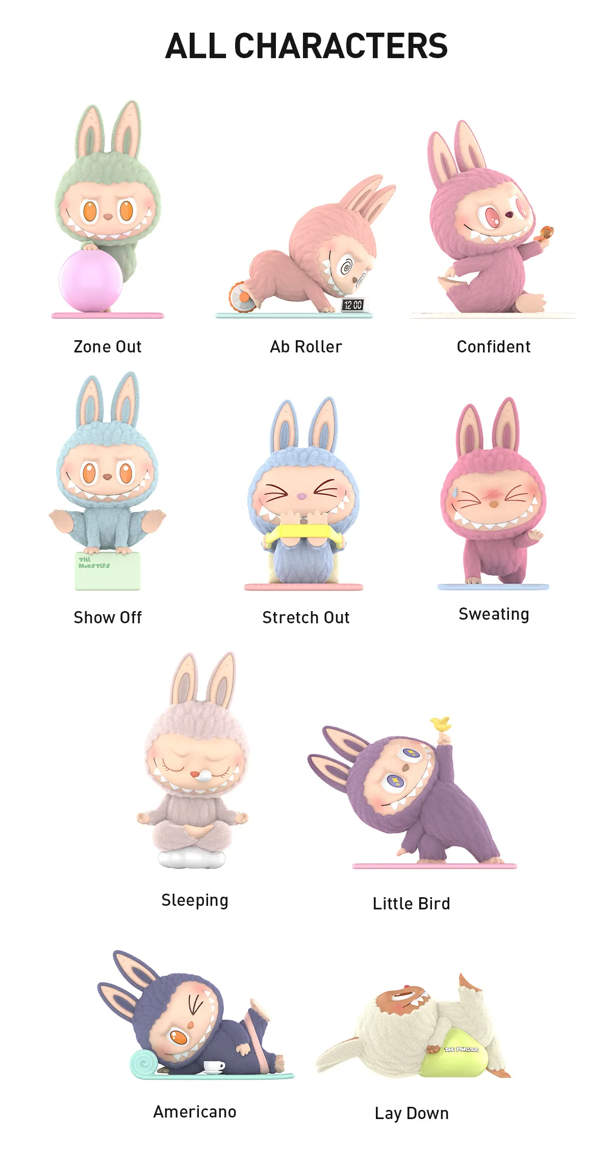 Pop Mart Labubu The Monsters Lazy Yoga Series Figures Single Blind Box