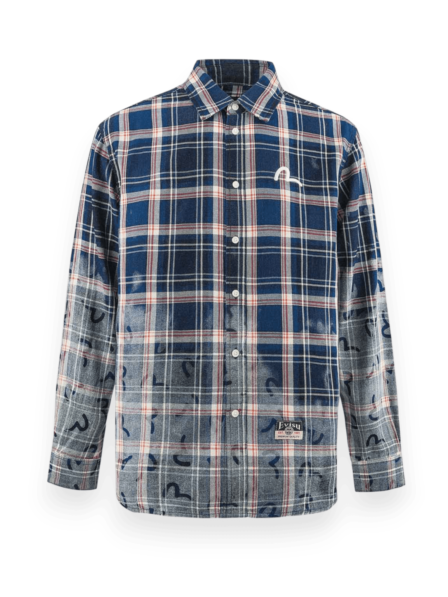 Evisu Seagull Aop Ls Checked Shirt
