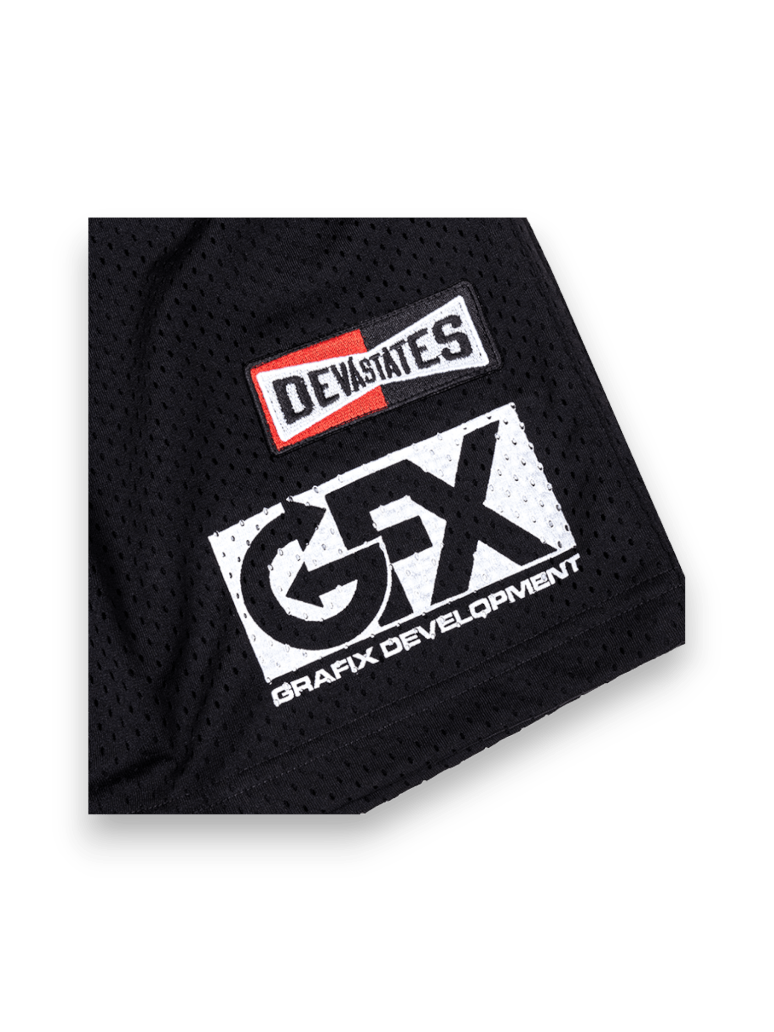 DEVÁ STATES MESH SHORTS GARAGE BLACK
