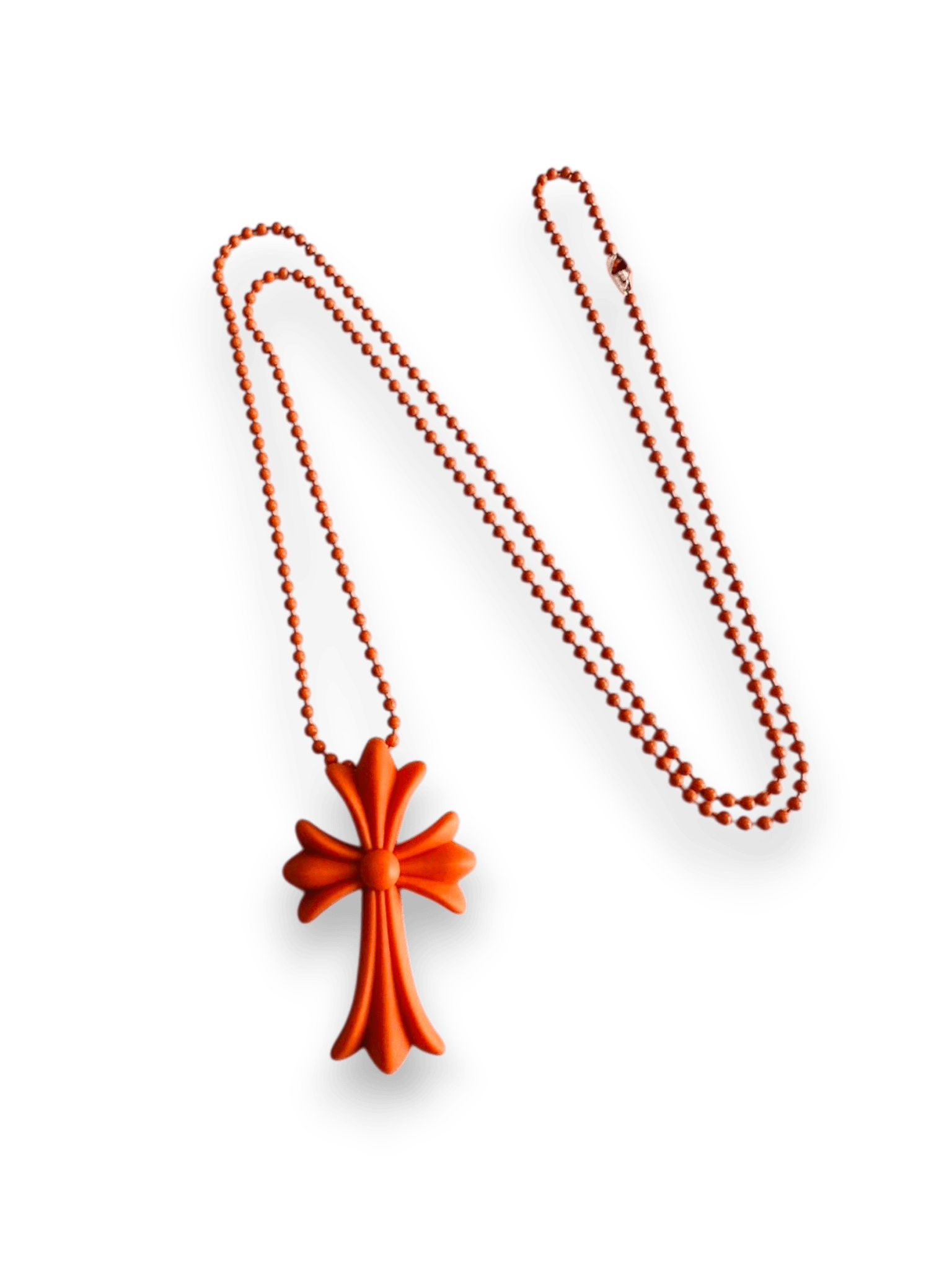 Chrome Hearts Orange Cross Ball Chain