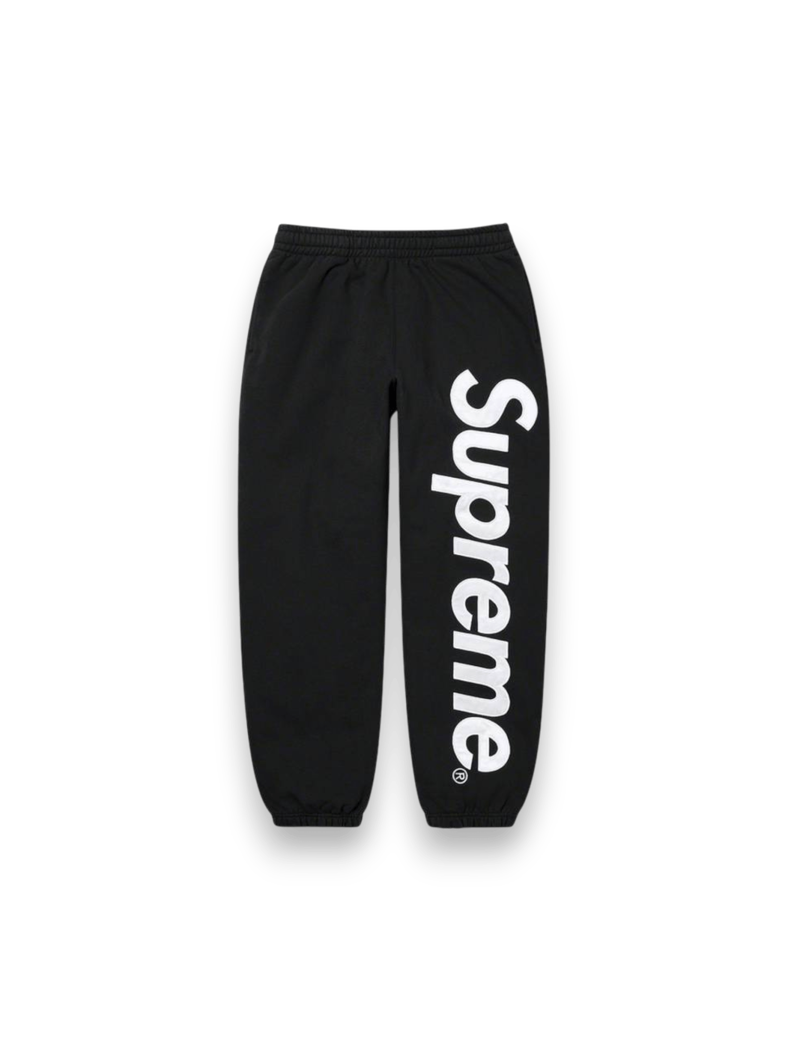 Supreme Appliquè Satin Sweatpant Black