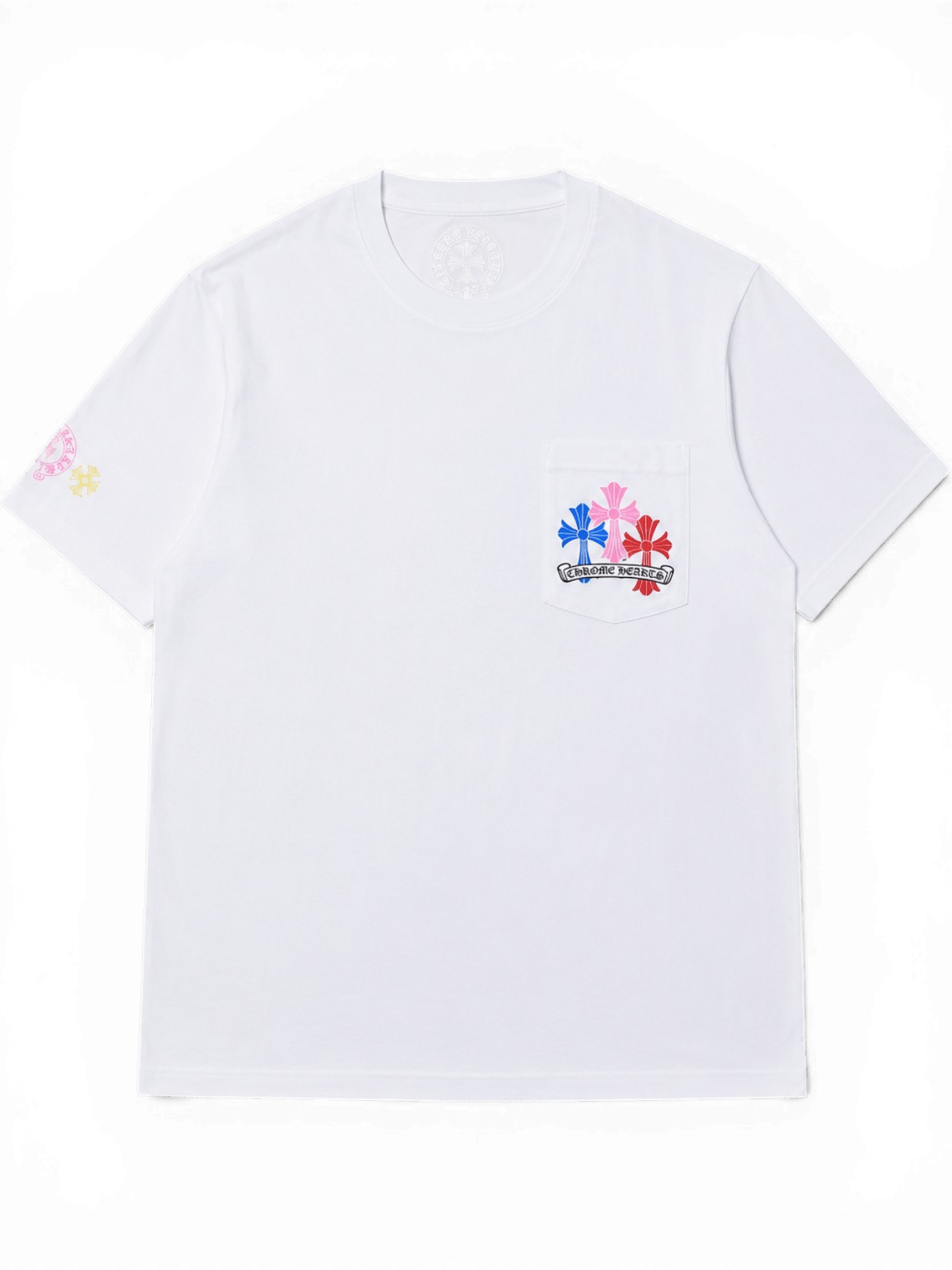 Chrome Hearts Multi Color Cross White Tee