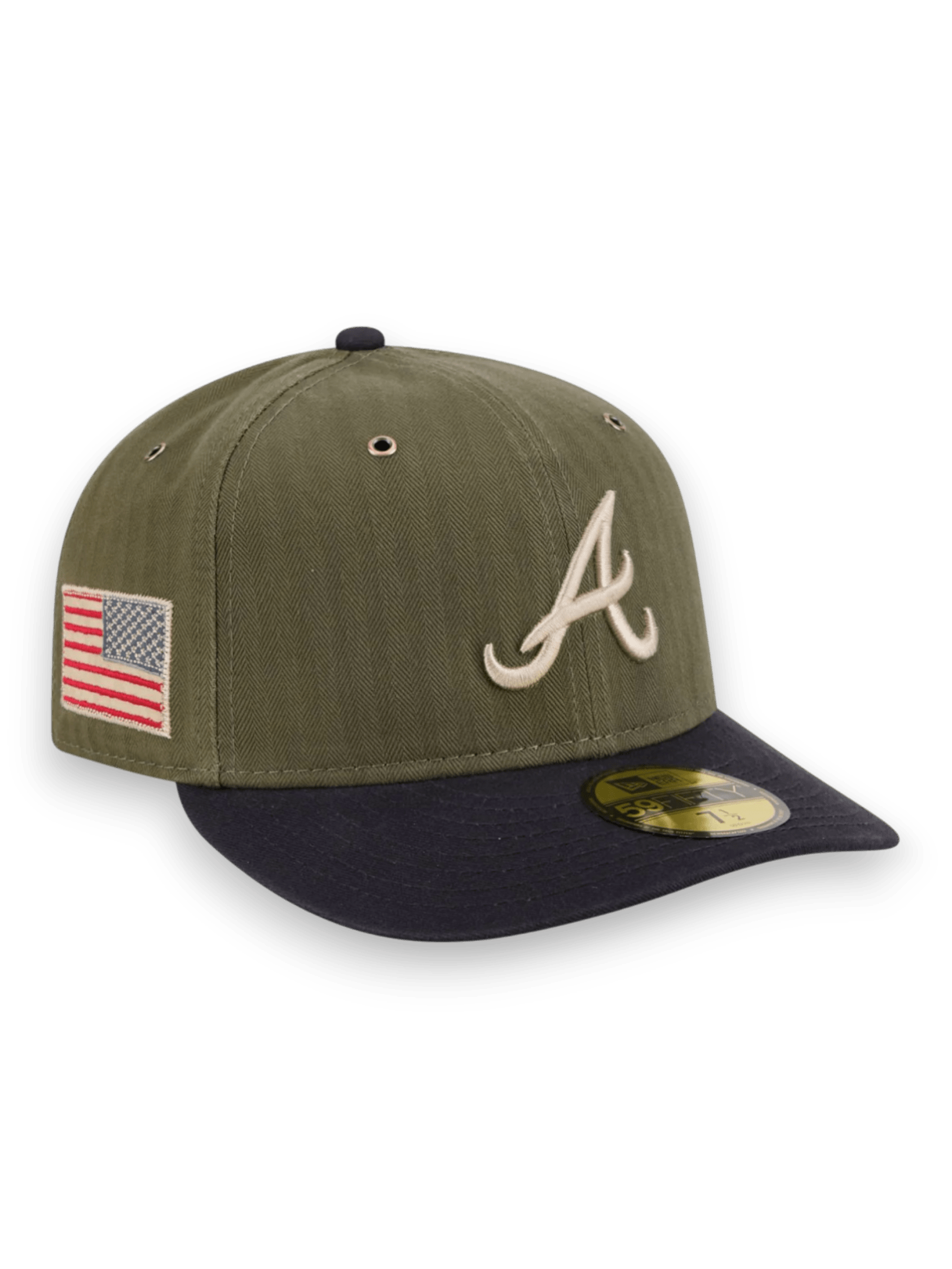 New Era Cap 59FIFTY Three Looms American Herringbone Atlanta Braves