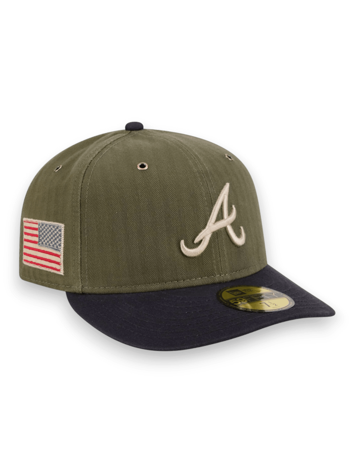 New Era Cap 59FIFTY Three Looms American Herringbone Atlanta Braves