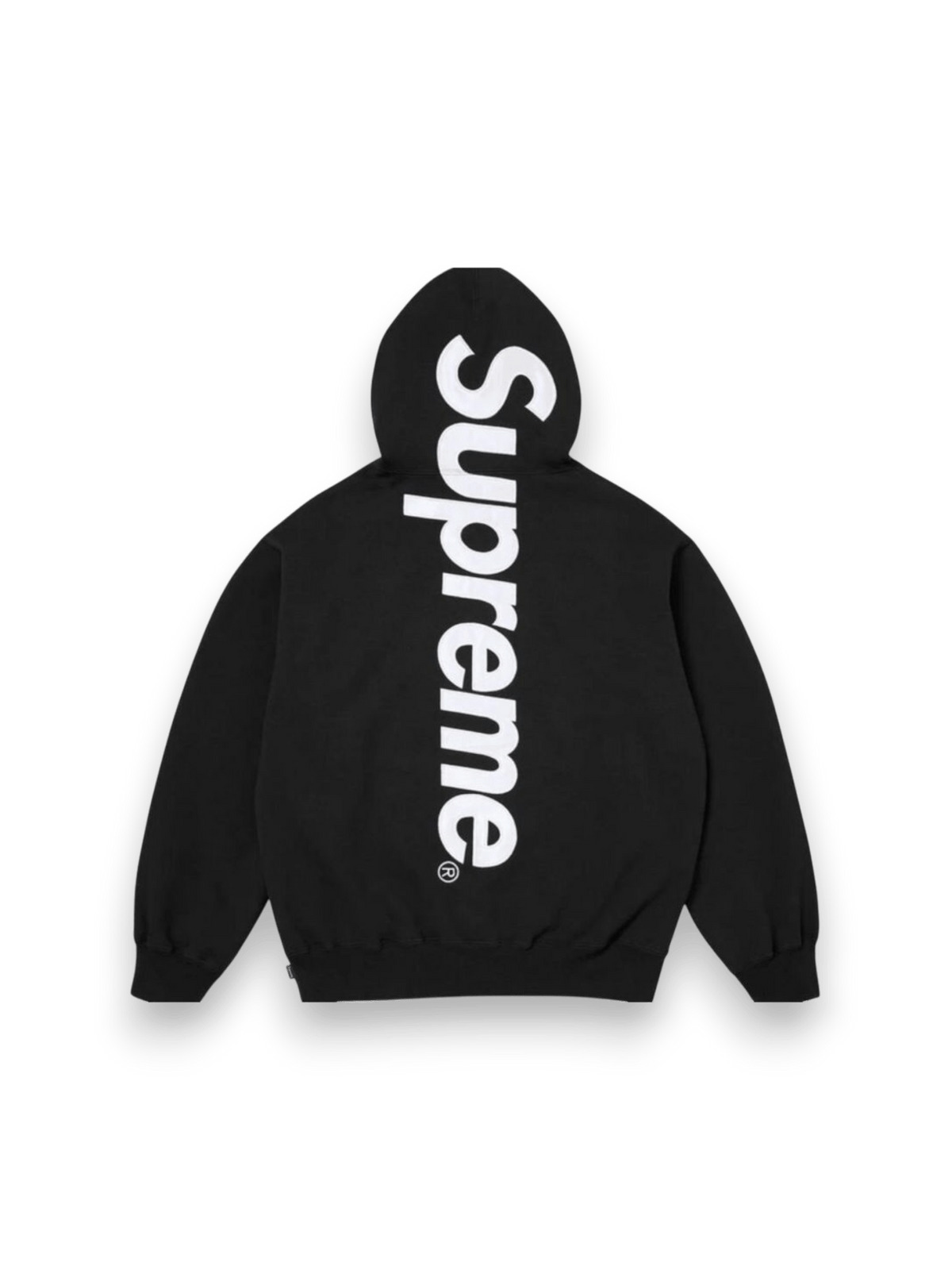 Supreme Appliquè Satin Hoodie Black