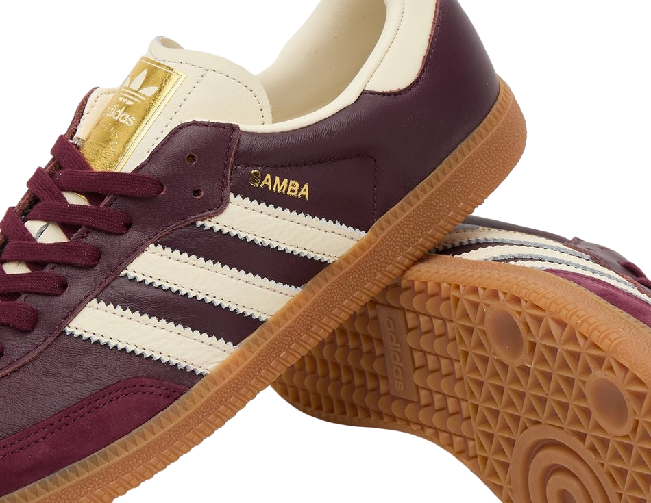 adidas Samba OG Maroon Gold Metallic