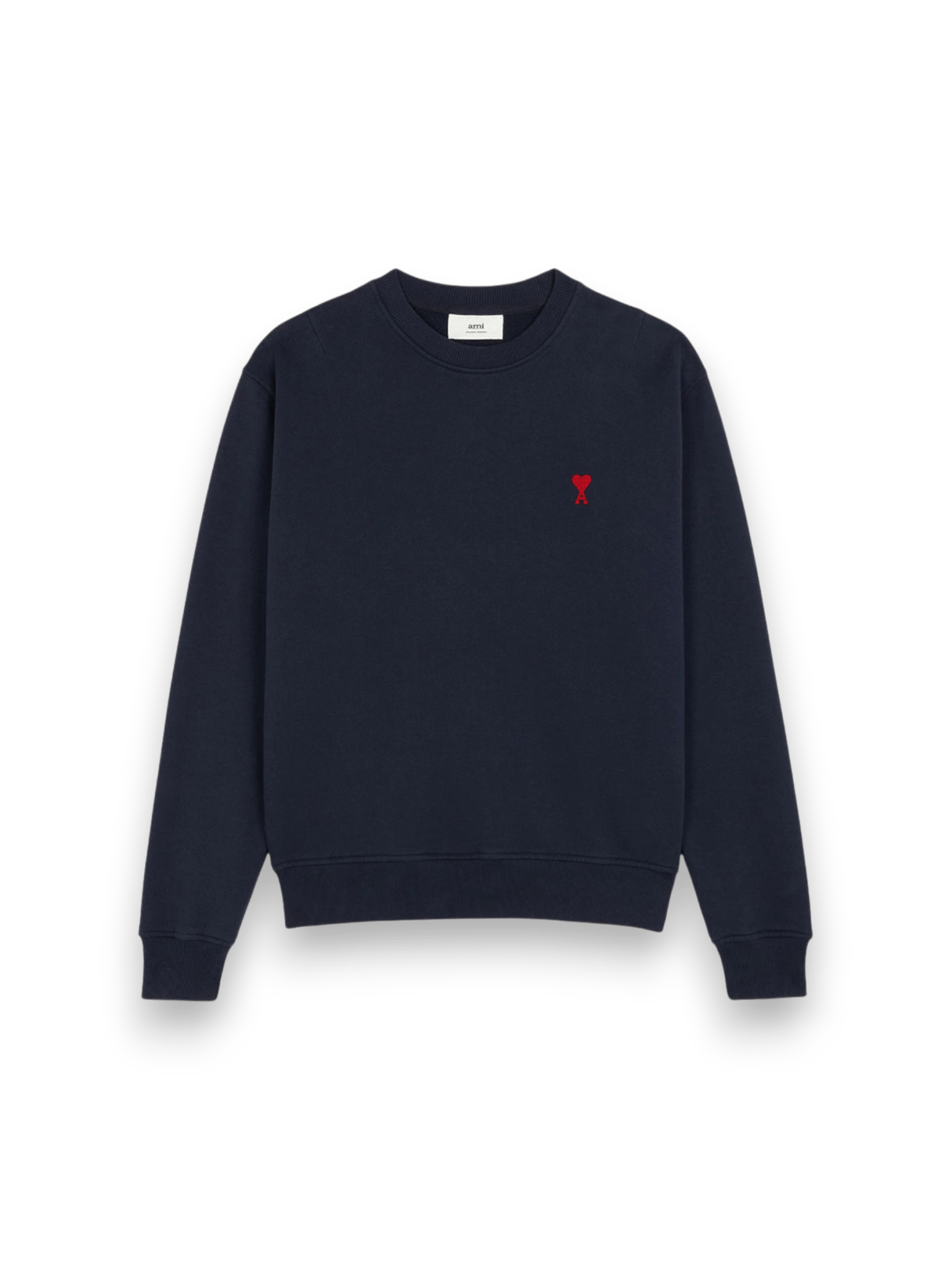 Ami Paris Ami De Coeur Classic Fit Crewneck Navy/Red