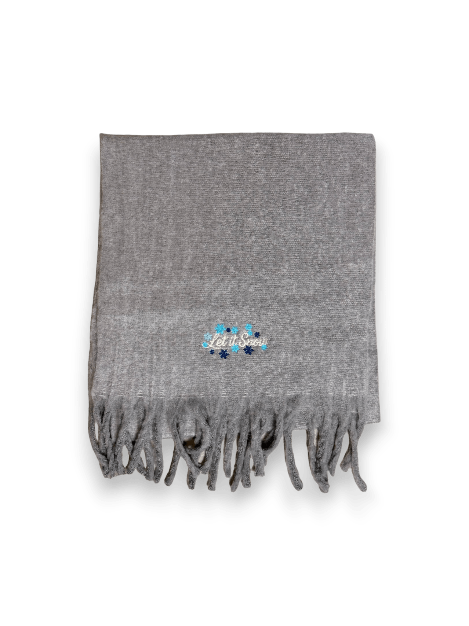 Alessio Giffi "Let It Snow” Scarf – Warm Grey