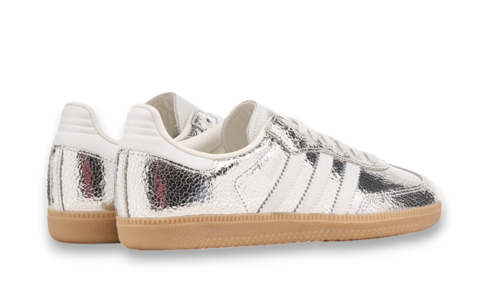 adidas Samba OG Silver Metallic Cracked Leather