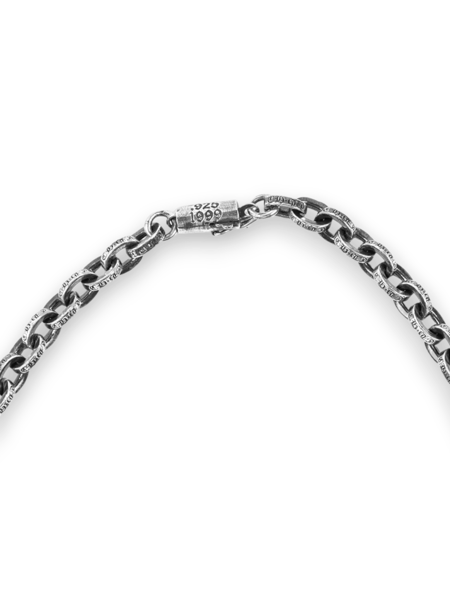 Chrome Hearts Oval Link Necklace Sterling Silver