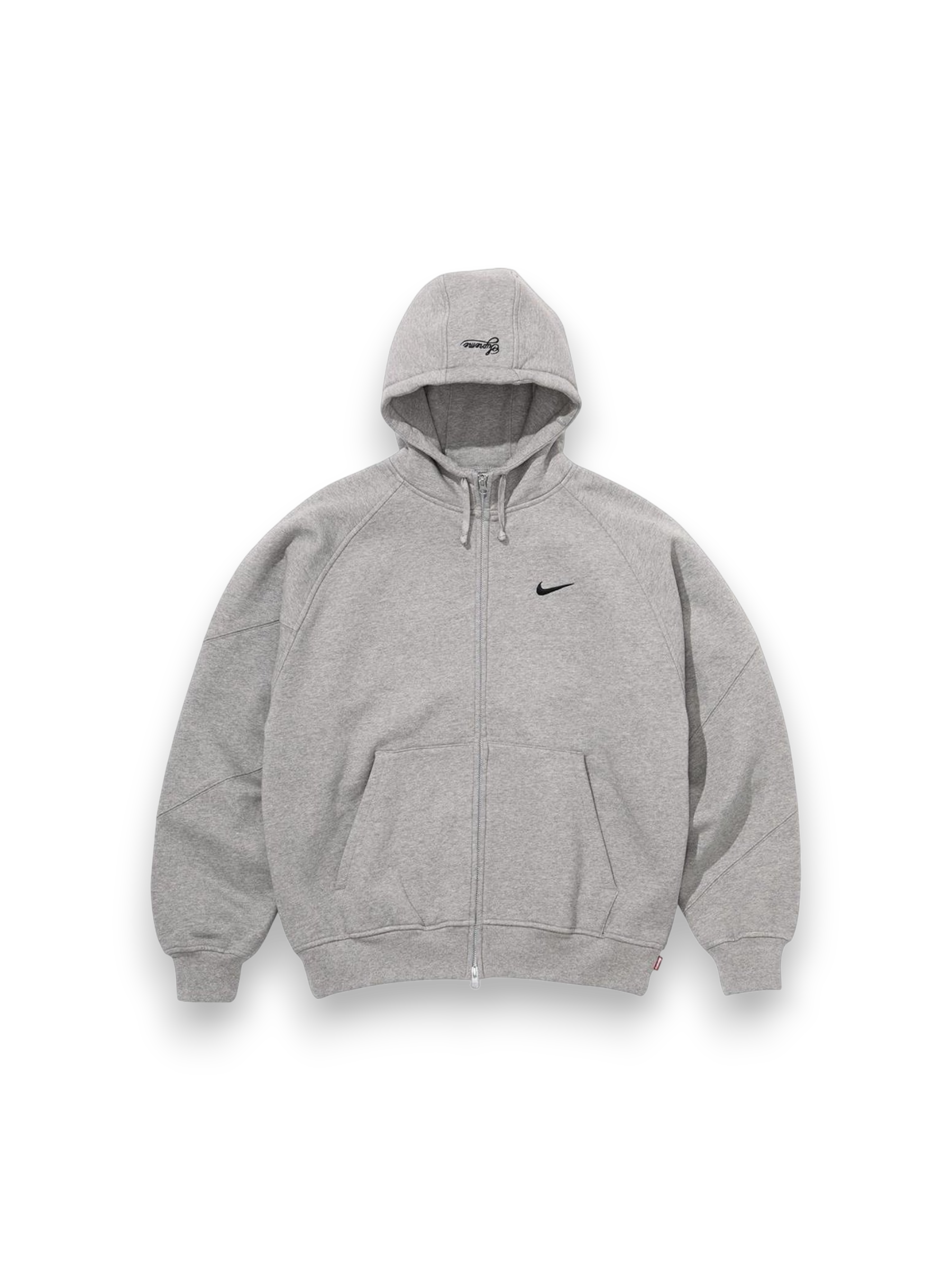 Supreme®/Nike® Zip Up Hooded Sweatshirt Grey