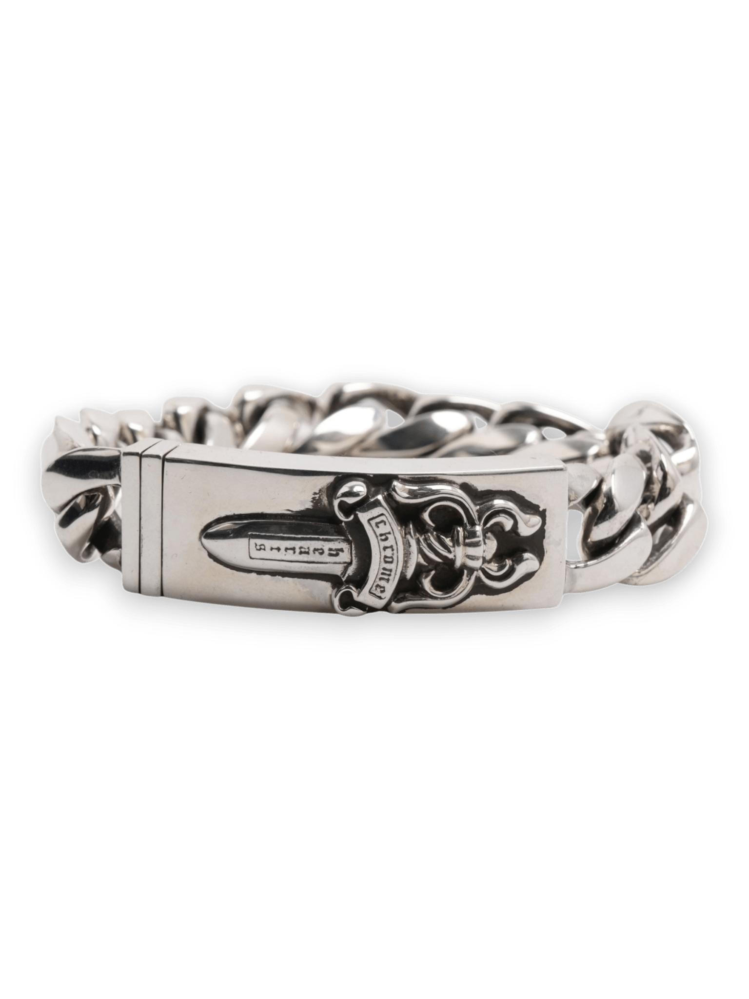 Chrome Hearts Heavy Curb Link Dagger Bracelet