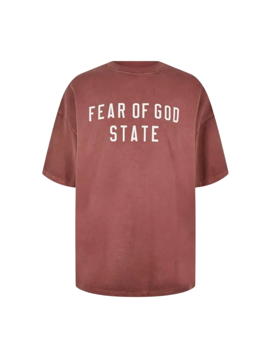 Fear of God Essentials Heavy Crewneck Tee Crimson