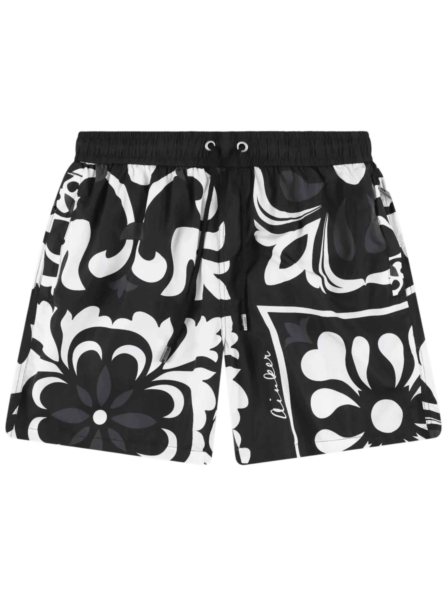 AINKER – Flower 824 Black Swimwear