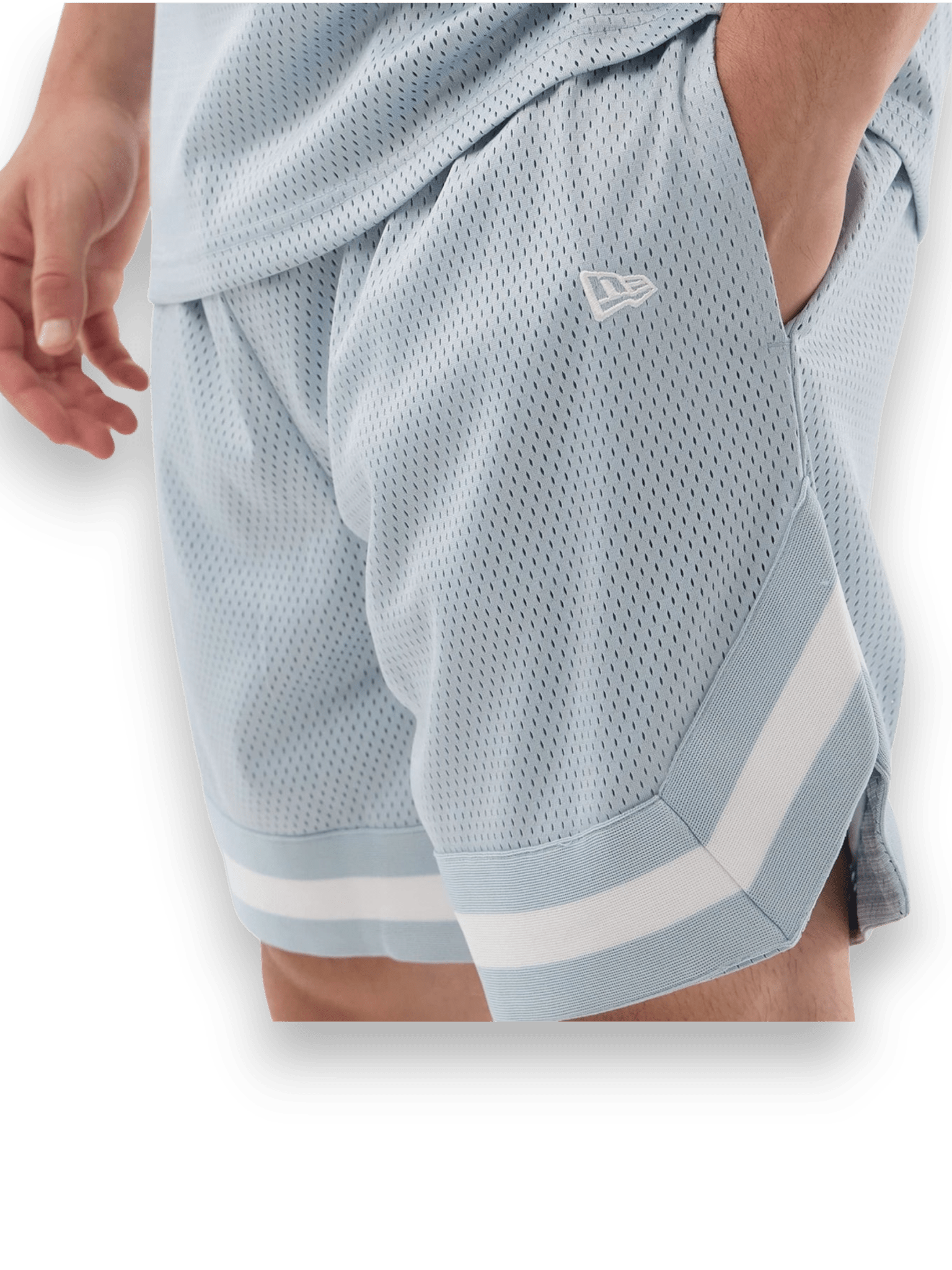 New Era Shorts Oversized Mesh Azure