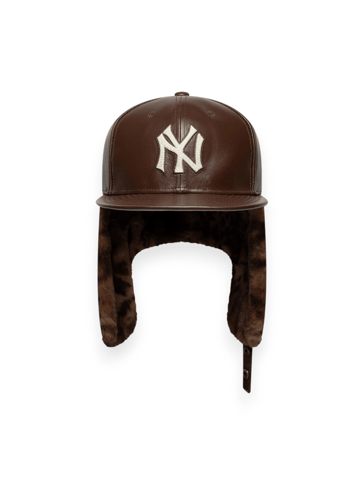 New Era Cap 59FIFTY Fitted Dogear New York Yankees MLB Leather Brown